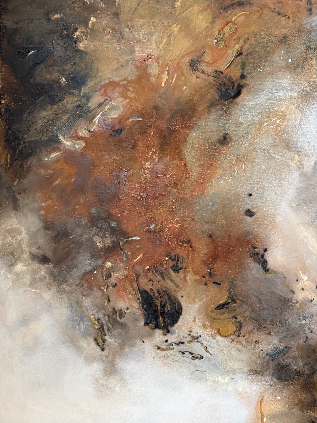 Sediment, abstract painting by Nina Masselink — view 3