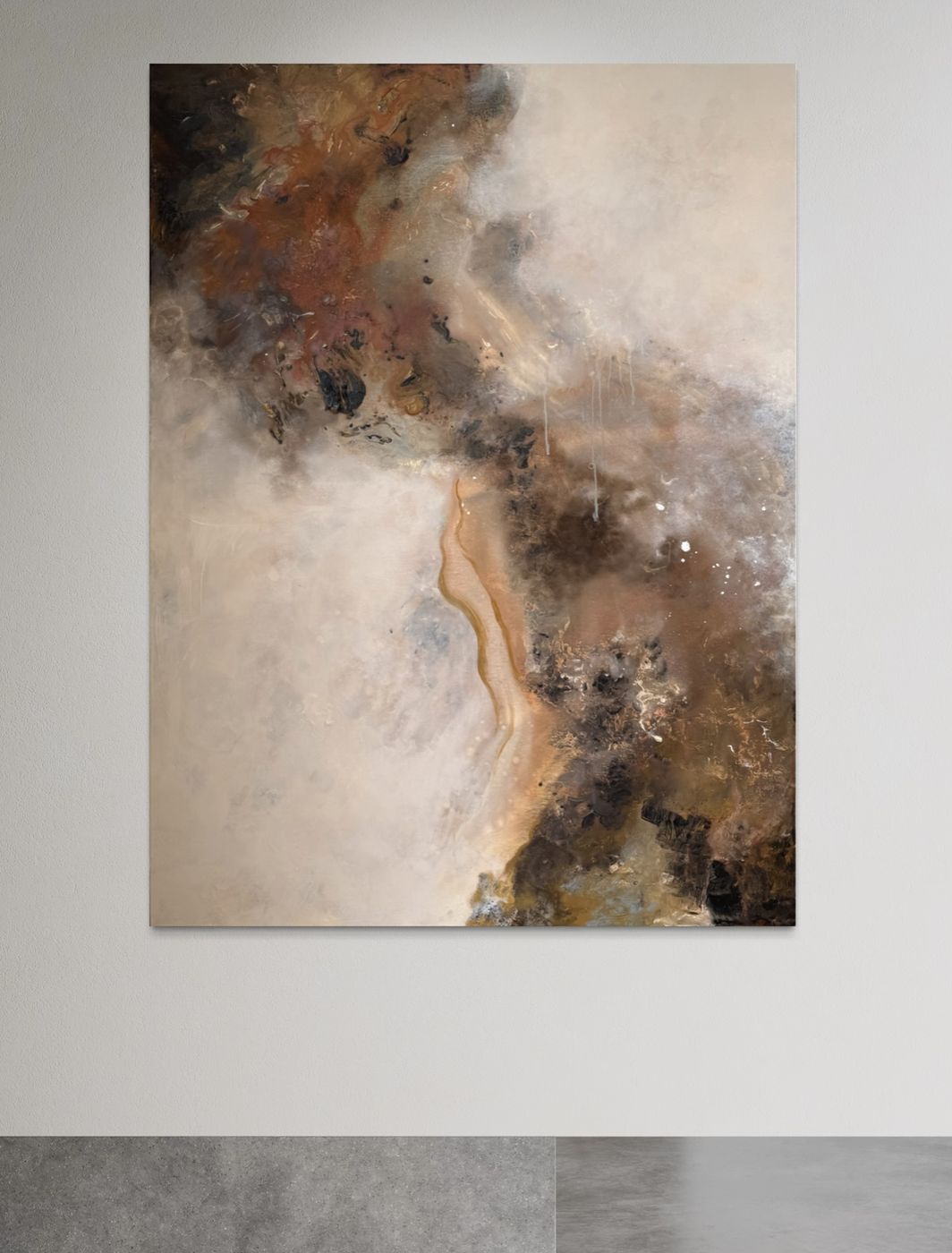Sediment, abstract painting by Nina Masselink — view 1