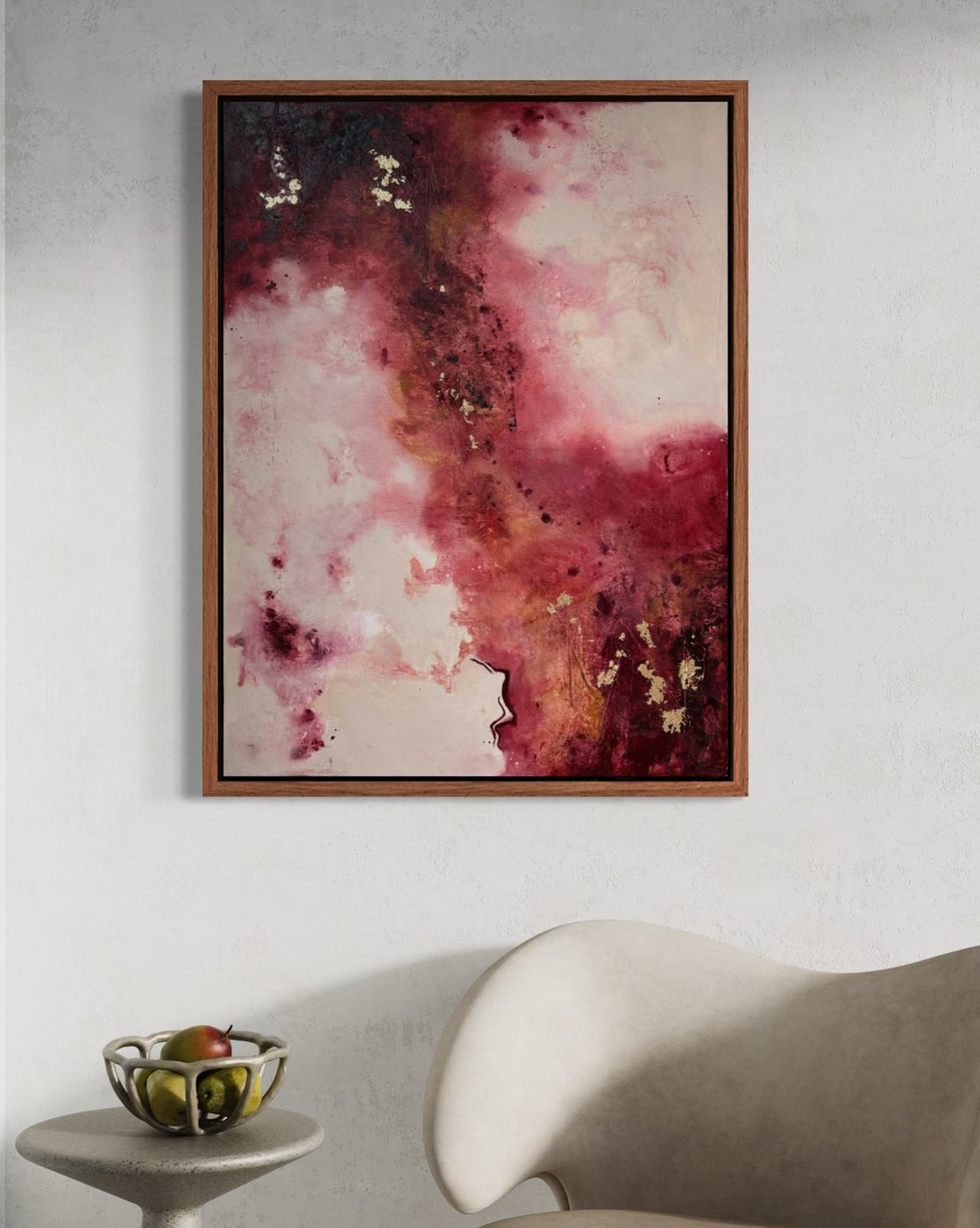 Burgundy — impression with optional box frame