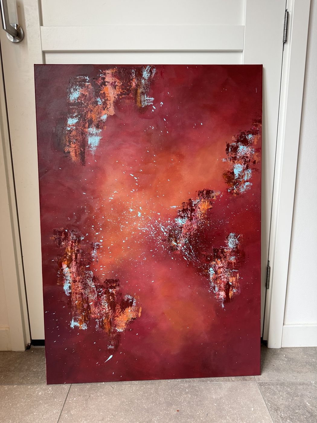Private commission, 100 × 70 cm, abstract painting by Nina Masselink