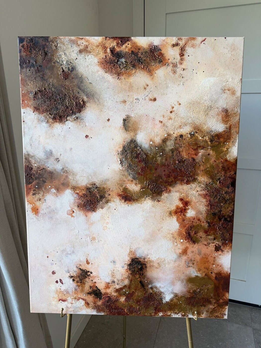 Lichen, abstract painting by Nina Masselink, 60 × 80 cm