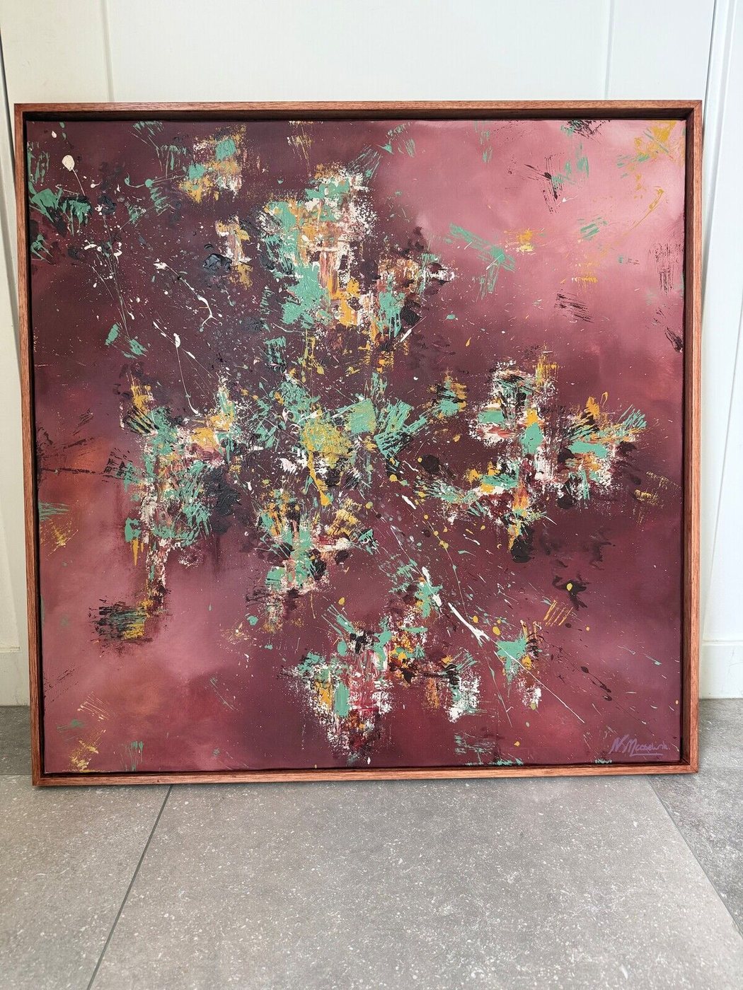 Riot — original artwork on easel, framed