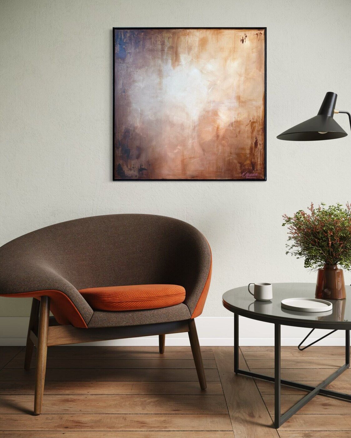 Silent Hour — interior view, framed