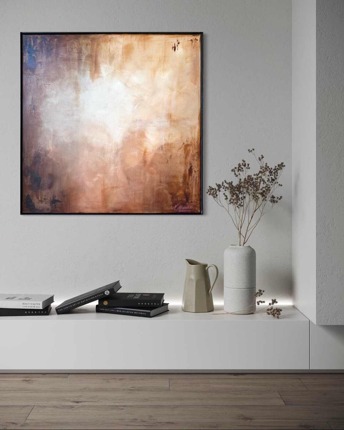 Silent Hour — interior view, framed