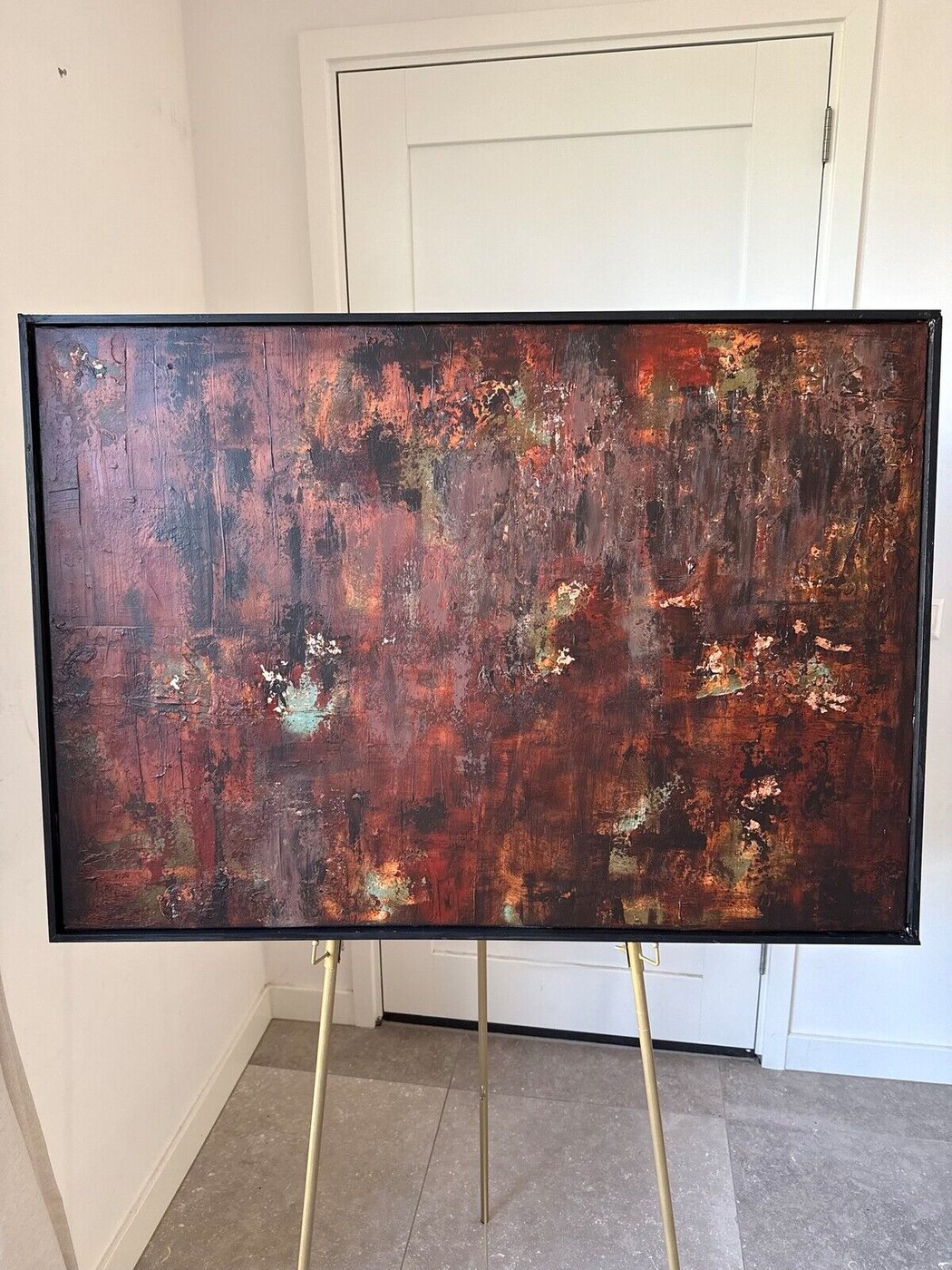 Verdigris — original artwork on easel